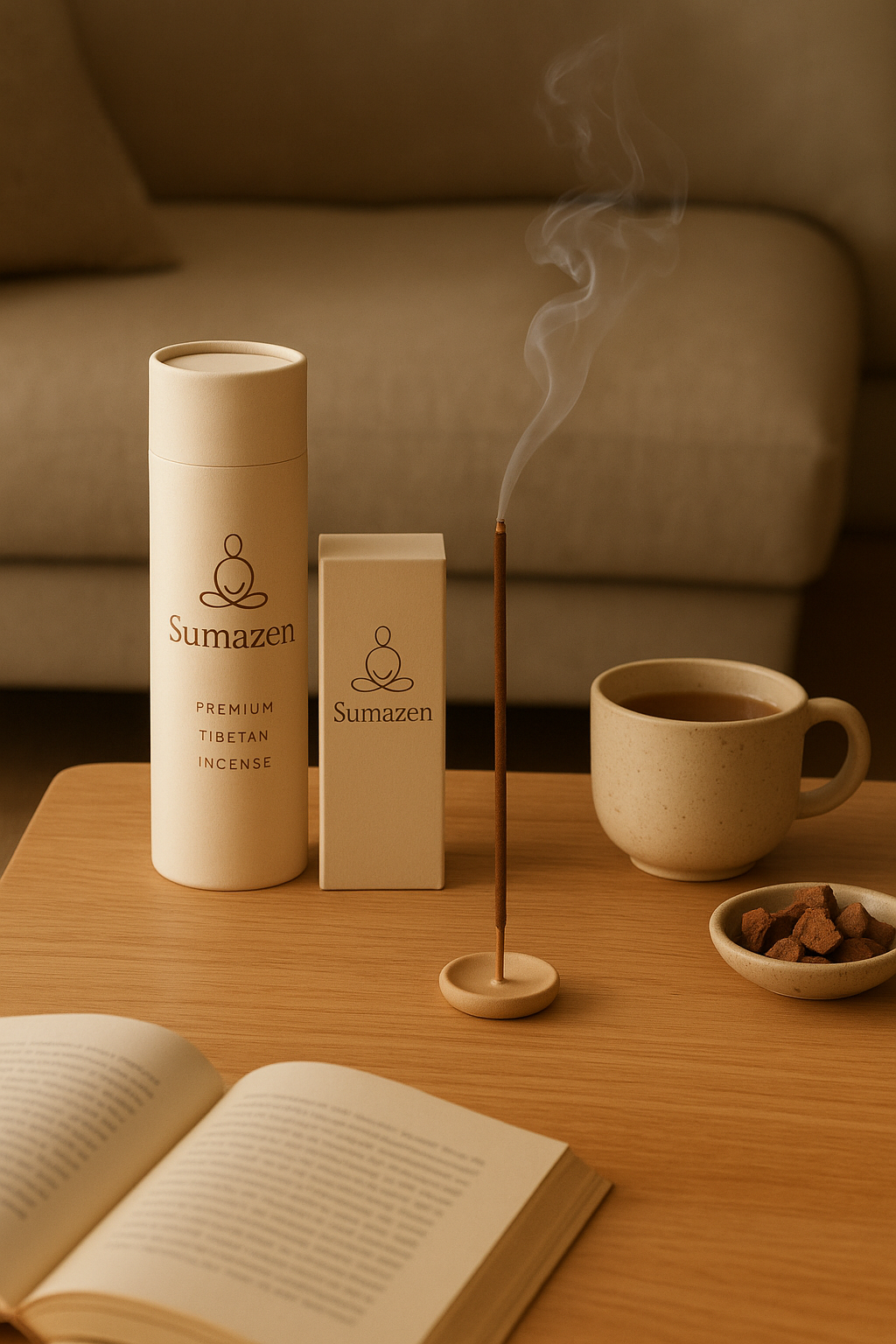 Sumazen Tibetan Incense Gift Set – Handmade Himalayan Herbal Sticks for Yoga, Meditation & Mindfulness