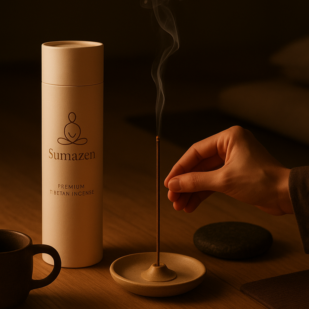 Sumazen Tibetan Incense Gift Set – Handmade Himalayan Herbal Sticks for Yoga, Meditation & Mindfulness