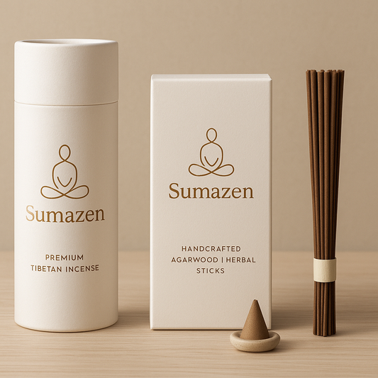 Sumazen Tibetan Incense Gift Set – Handmade Himalayan Herbal Sticks for Yoga, Meditation & Mindfulness