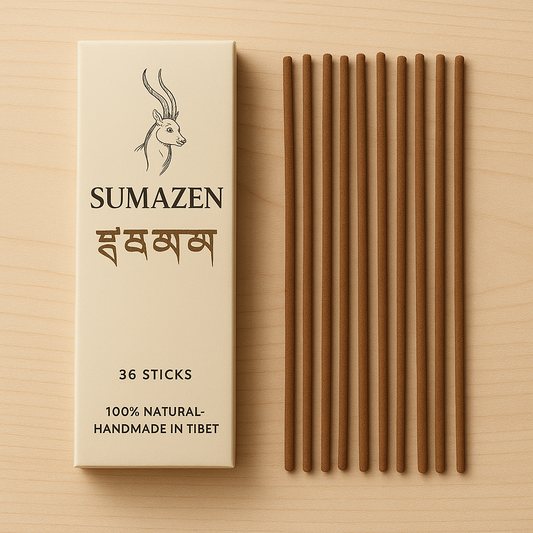 Sumazen Tibetan Incense Sticks – Natural Himalayan Herbal Incense for Yoga, Meditation & Relaxation