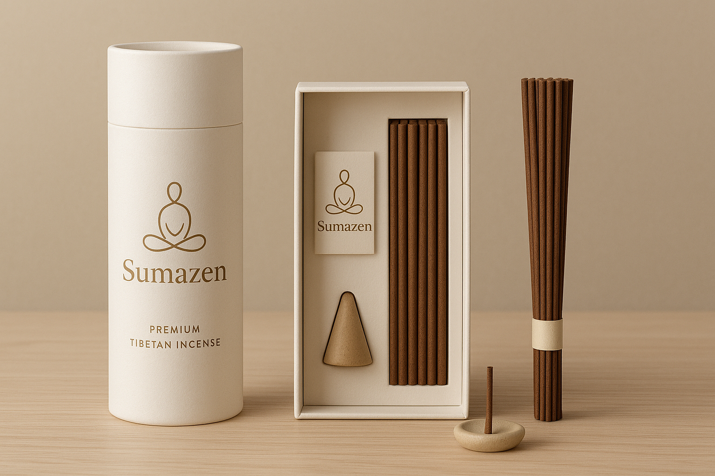 Sumazen Tibetan Incense Gift Set – Handmade Himalayan Herbal Sticks for Yoga, Meditation & Mindfulness