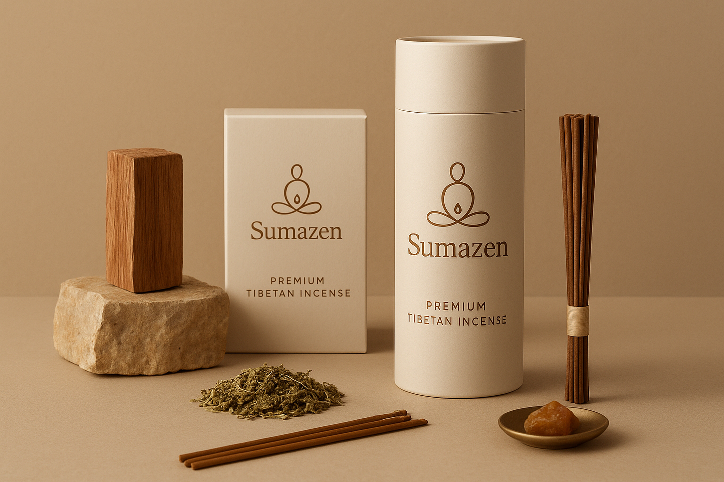 Sumazen Tibetan Incense Gift Set – Handmade Himalayan Herbal Sticks for Yoga, Meditation & Mindfulness