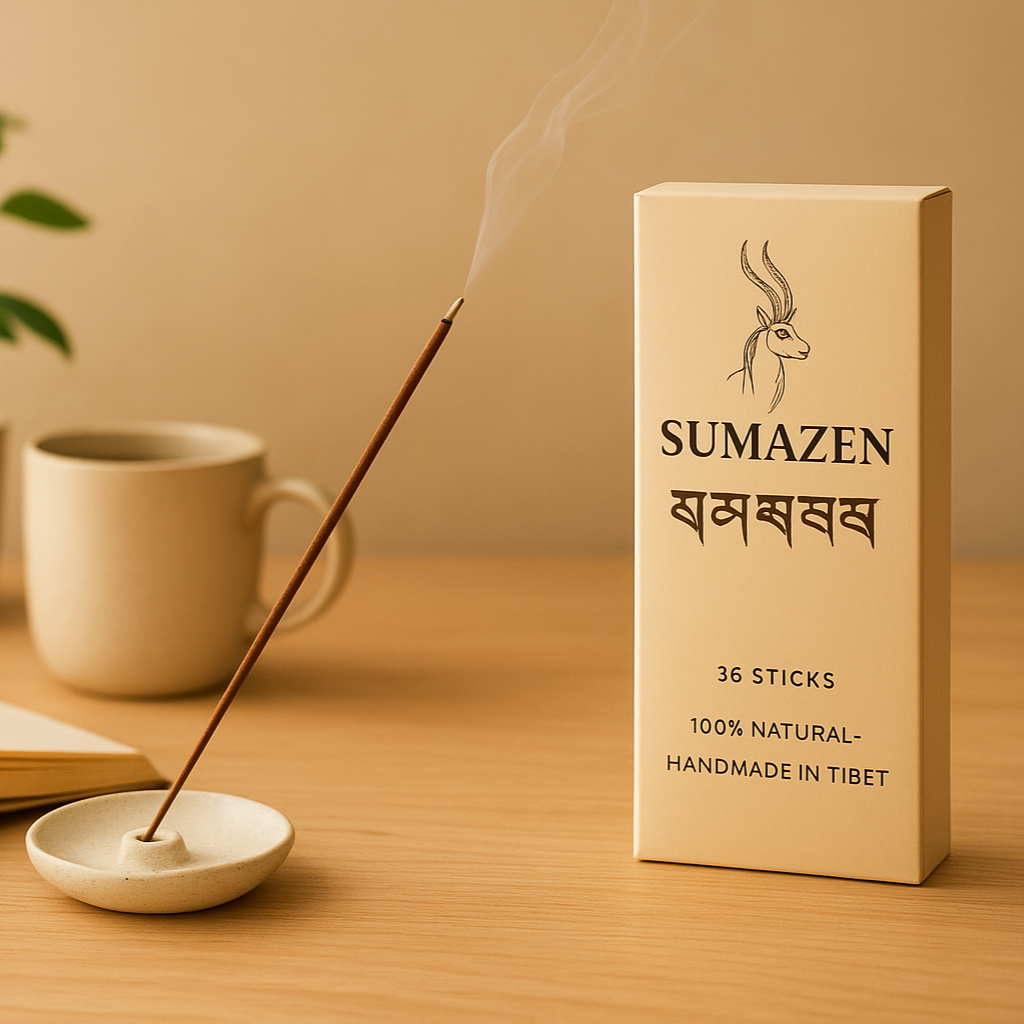 Sumazen Tibetan Incense Sticks – Natural Himalayan Herbal Incense for Yoga & Meditation