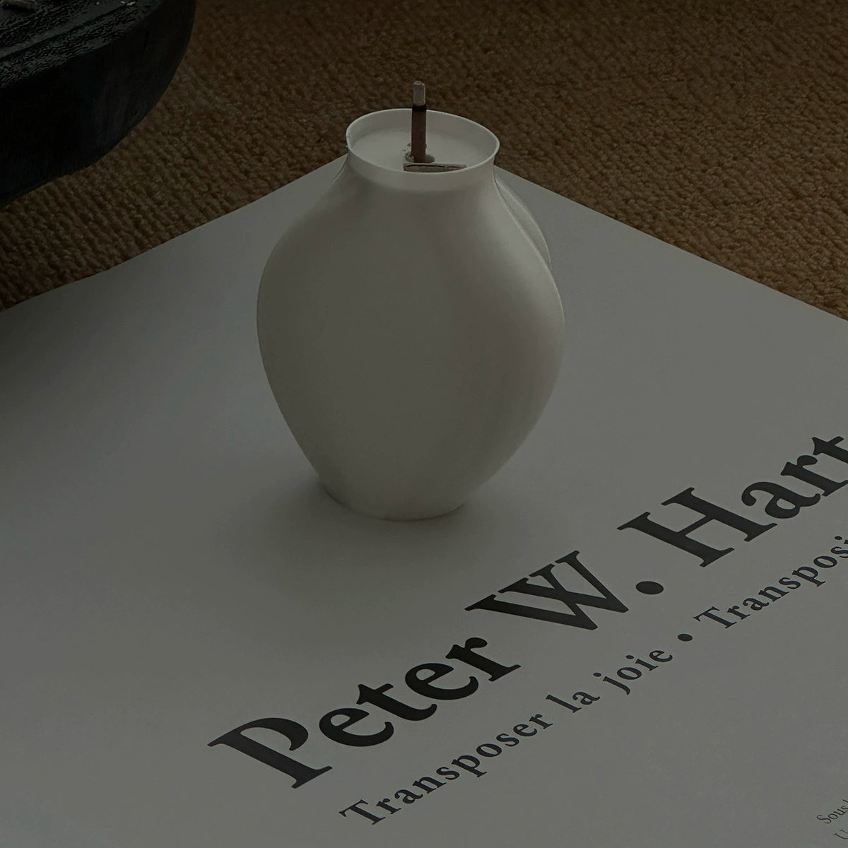 3D Sculpted Incense Holder – Modern Minimalist Stone-Resin Burner