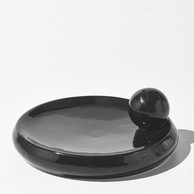 Minimalist Orb Ceramic Incense Holder | Geometric Ash Catcher
