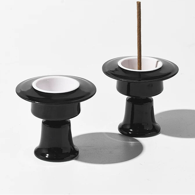 Minimalist Pedestal Ceramic Incense Holder | 5-Hole Burner