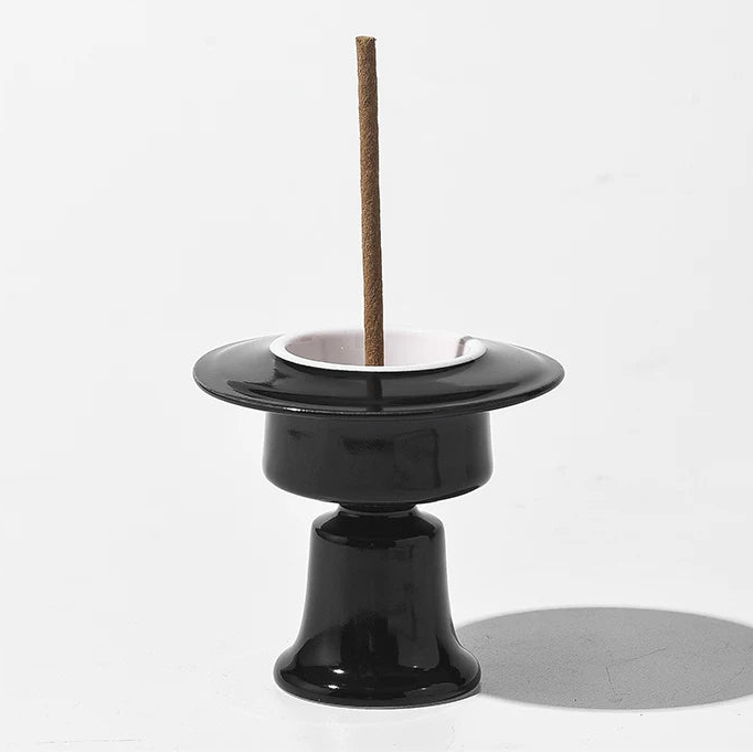 Minimalist Pedestal Ceramic Incense Holder | 5-Hole Burner