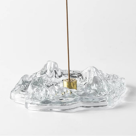 Glass Mountain Incense Holder Tray | Zen 9-Hole Ash Catcher
