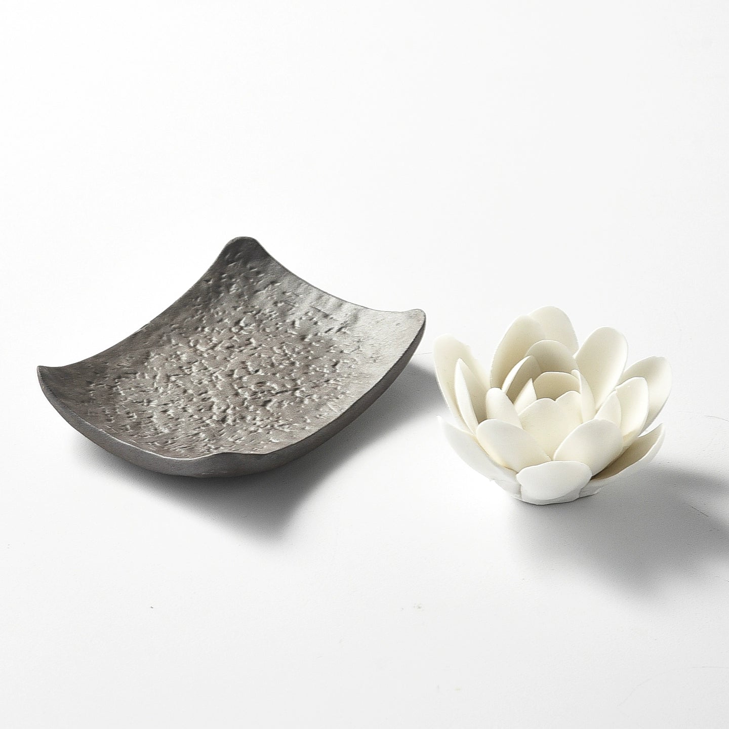 Ceramic Tile Incense Holder & Magnolia Stick Holder | Zen Home Décor by Sumazen
