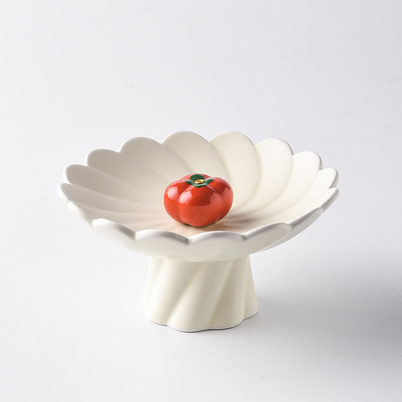 Lotus Pedestal Ceramic Incense Holder Set | Fruit Stick Insert