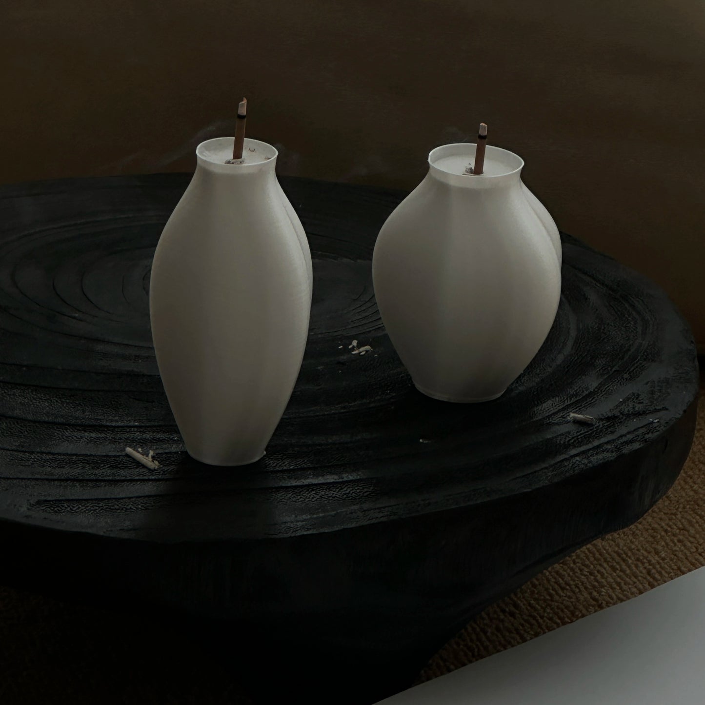 3D Sculpted Incense Holder – Modern Minimalist Stone-Resin Burner