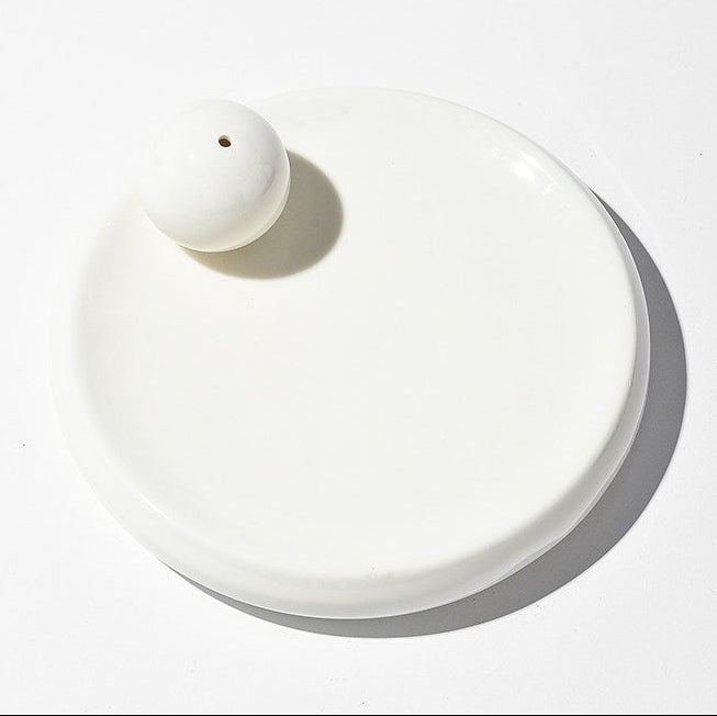 Minimalist Orb Ceramic Incense Holder | Geometric Ash Catcher