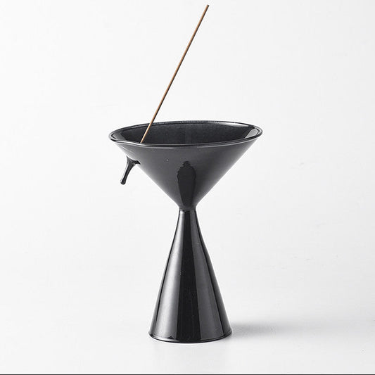 Handcrafted Glass Incense Burner – Sculptural Chalice Design & Ash Catcher