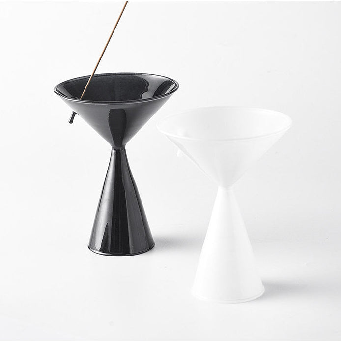 Handcrafted Glass Incense Burner – Sculptural Chalice Design & Ash Catcher