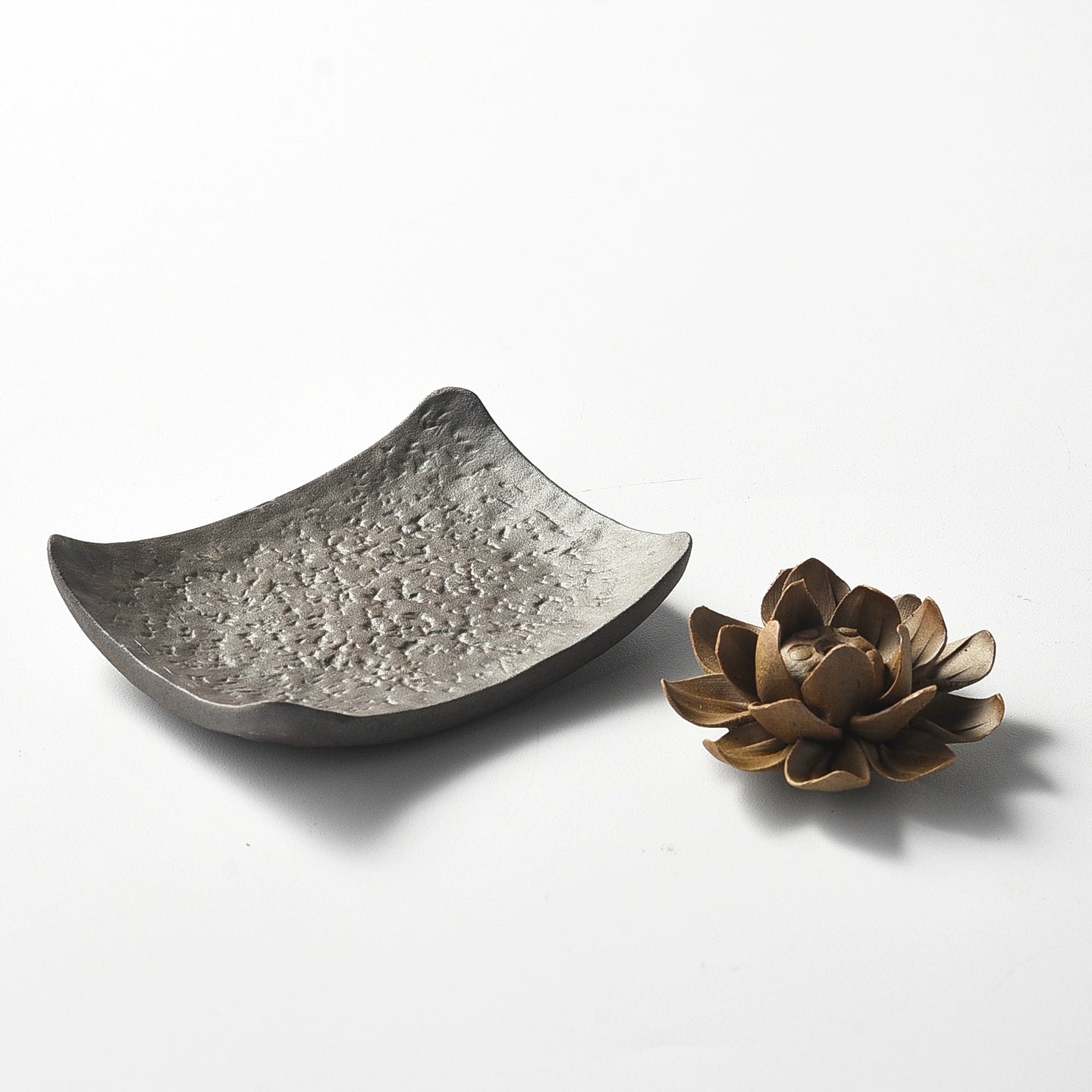 Ceramic Tile Incense Holder & Magnolia Stick Holder | Zen Home Décor by Sumazen