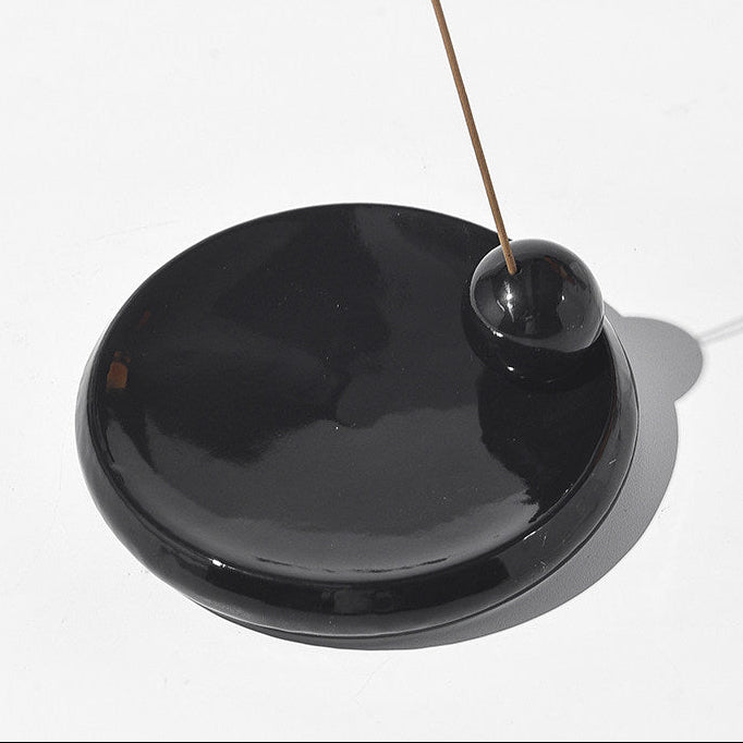 Minimalist Orb Ceramic Incense Holder | Geometric Ash Catcher