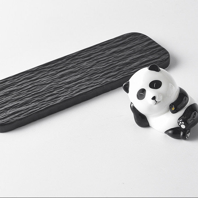 Panda Ceramic Incense Holder Tray  Hand-Finished Ash Catcher