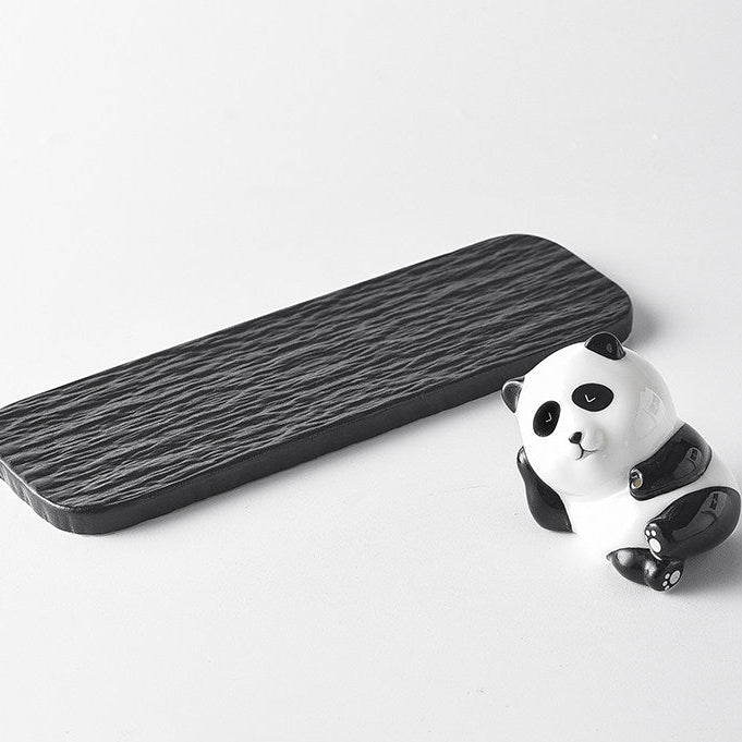 Panda Ceramic Incense Holder Tray  Hand-Finished Ash Catcher