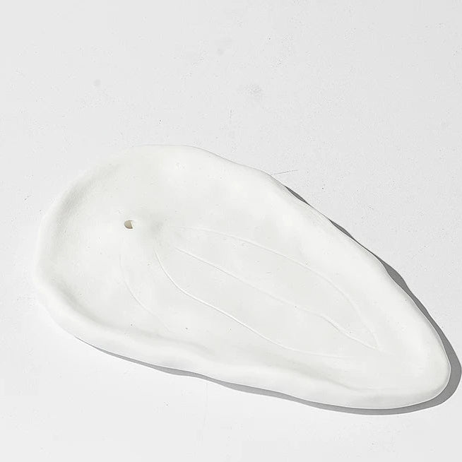 Leaf-Shaped Ceramic Incense Holder | Zen Portable Ash Catcher