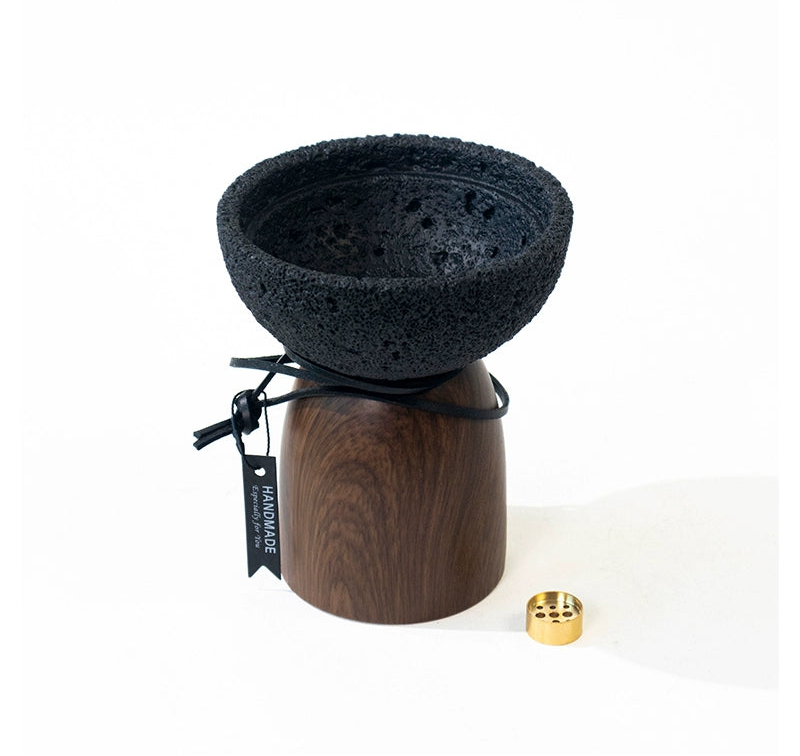 Ceramic Essential Oil Diffuser & Volcanic Stone Aromatherapy Holder | Handmade Minimalist Decor for Yoga, Meditation & Home