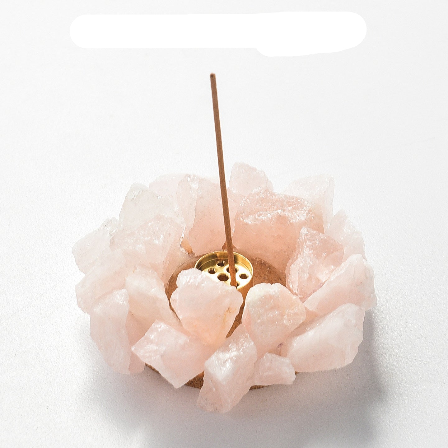 Crystal Stone Incense Holder with Brass Insert | Modern Home Decor